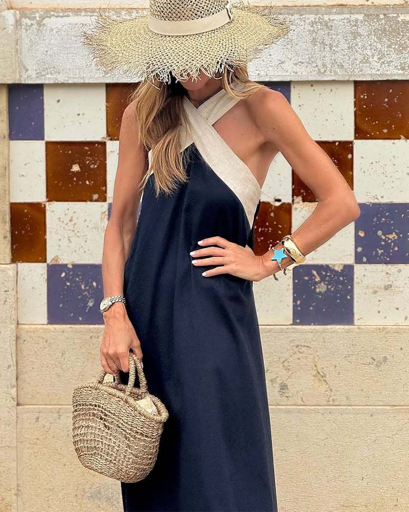 Hayden Narah | Cross-neck dress