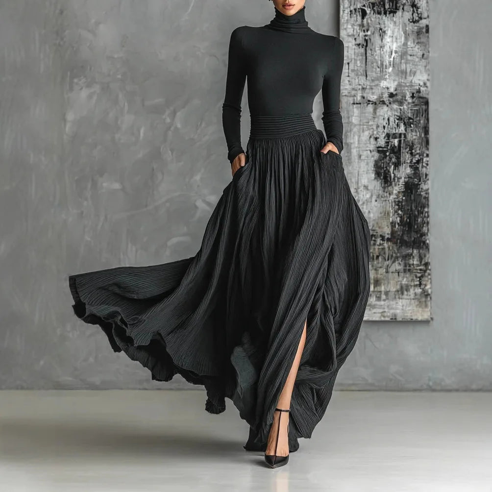 Hayden Aline™ | High Waist Maxi Skirt Plus Shirt